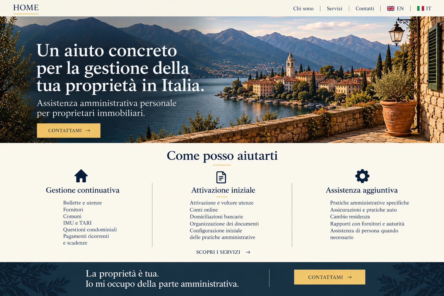 Supporto pratico per la gestione della tua proprietà in Italia.